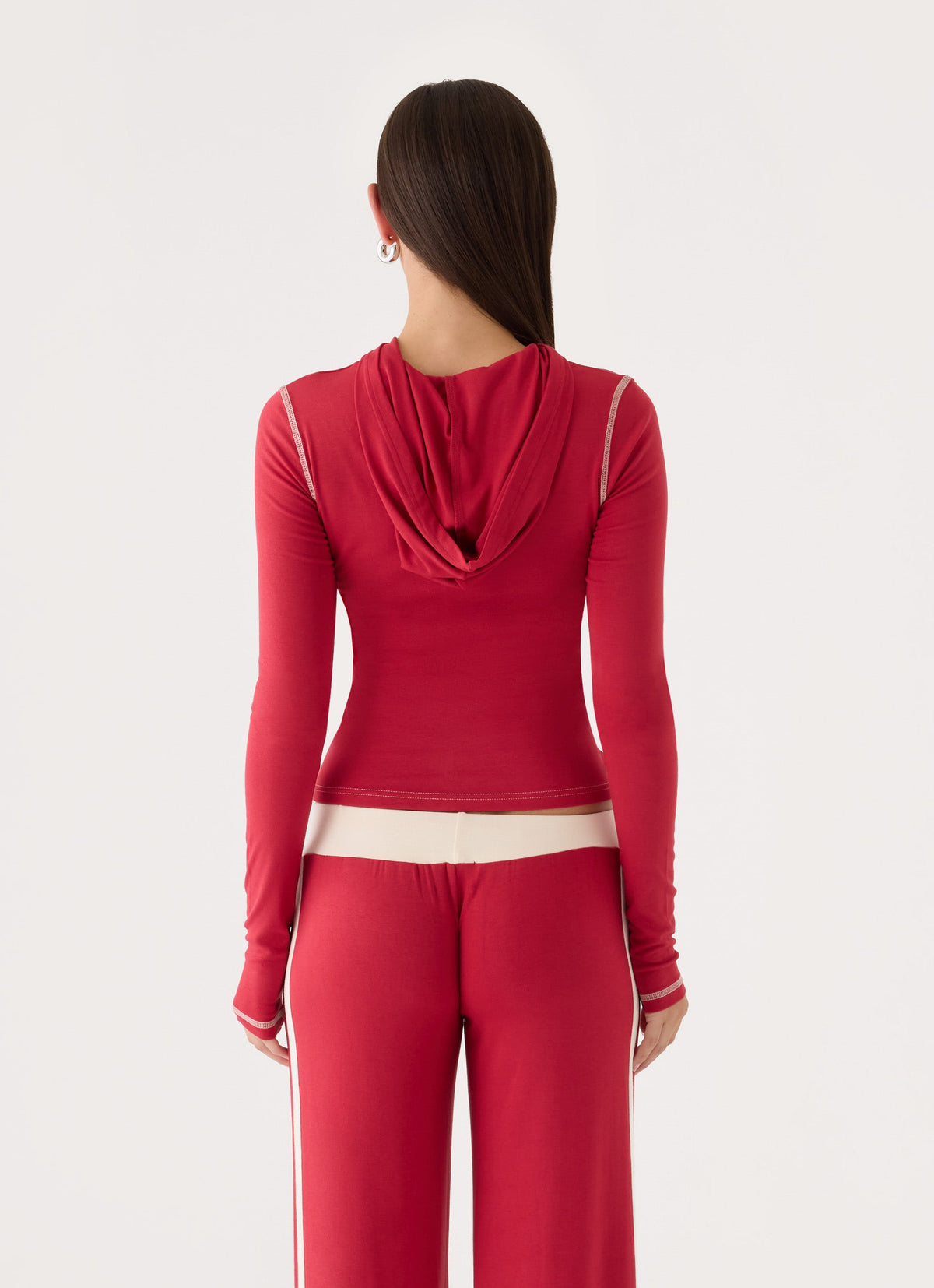 Paris Zip Up Hoodie - Red