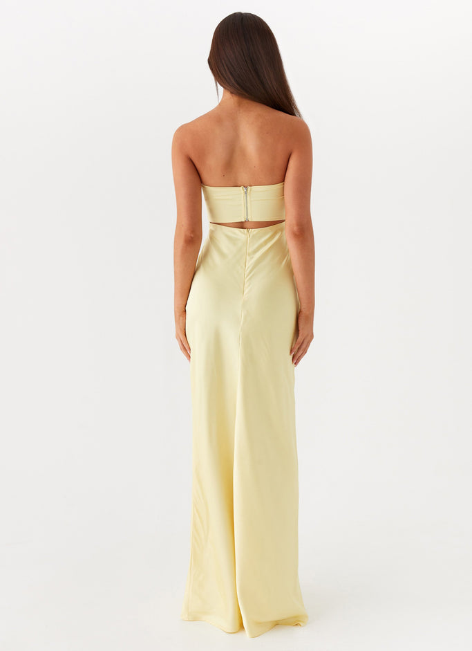 Tianna Strapless Maxi Dress - Yellow