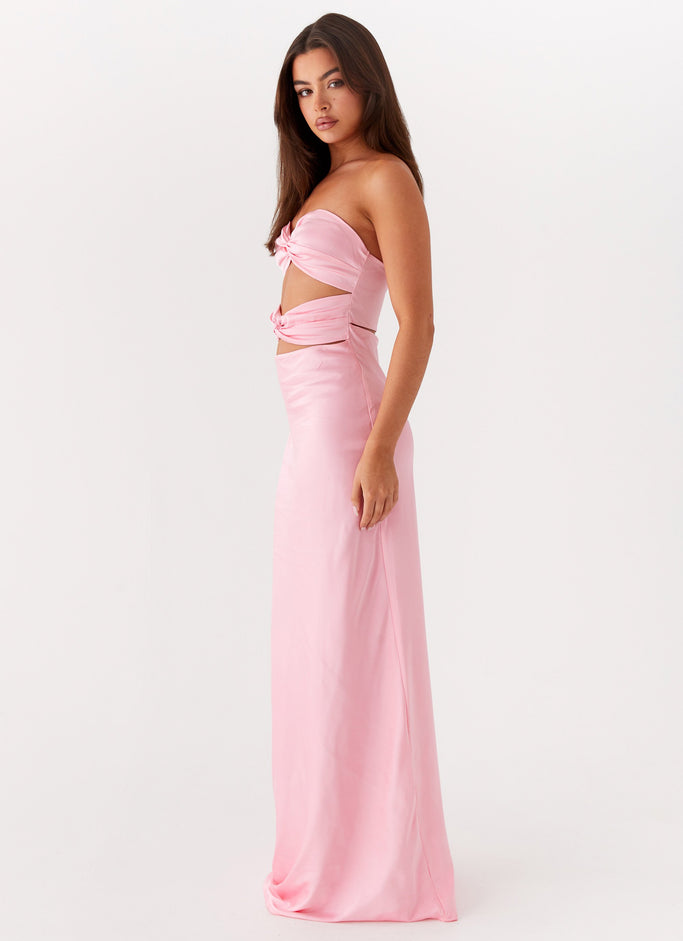 Tianna Strapless Maxi Dress - Pink