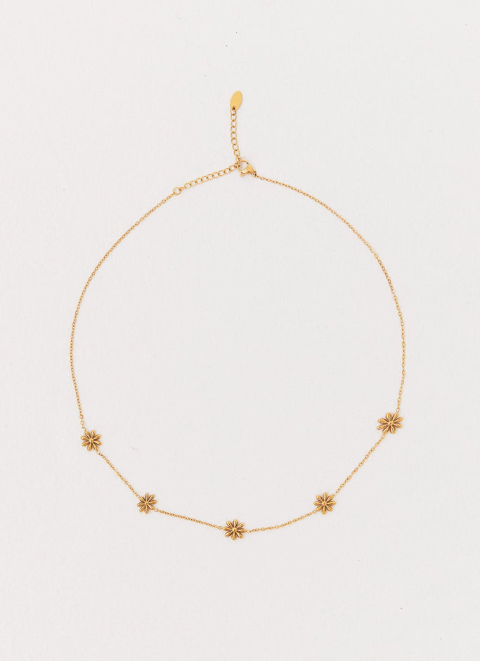 Orin Flower Necklace - Gold