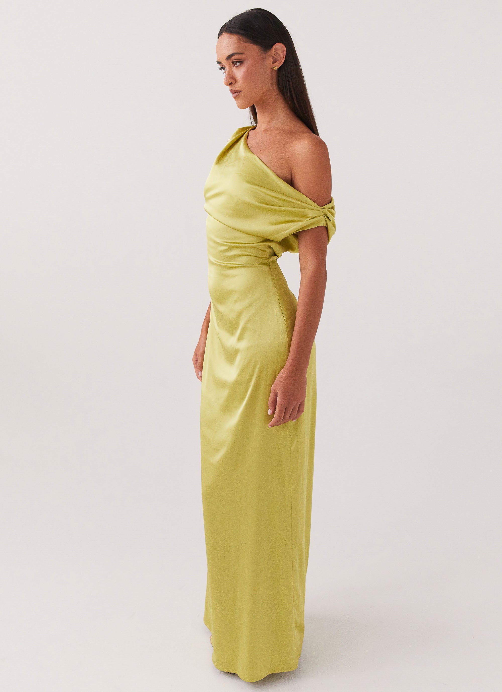 Heart Of Glass Satin Maxi Dress