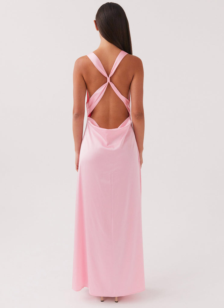 Womens Musa Maxi Dress in the colour Candy in front of a light grey background