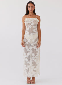 Evangeline Embroidered Maxi Dress - Ivory Tea Peppermayo UK Evangeline Embroidered Maxi Dress - Ivory Tea Peppermayo UK
