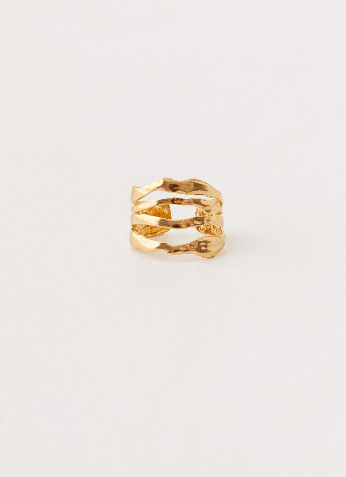 Lee Structured Ring - Gold
