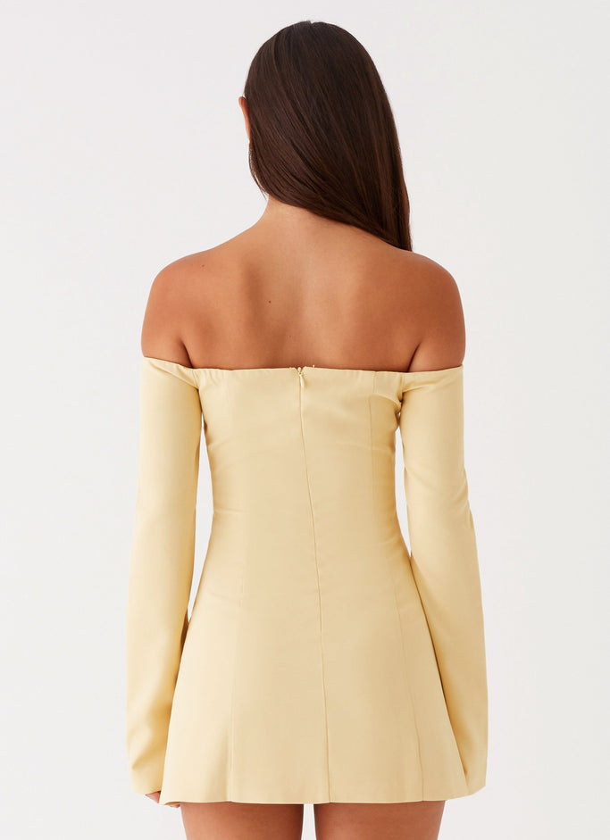 Dominique Blazer Mini Dress - Yellow