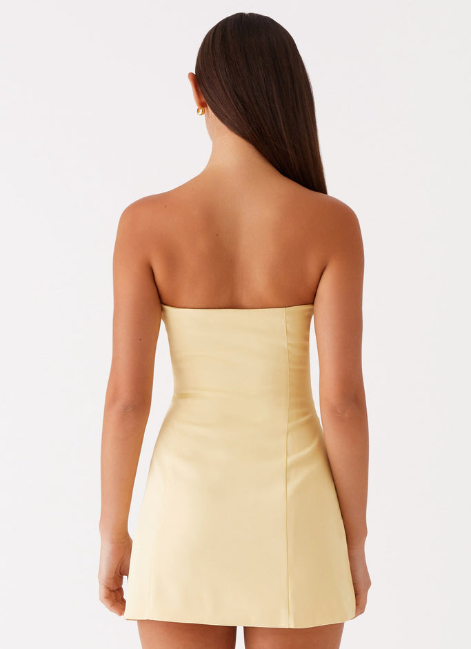 Ayanna Strapless Mini Dress - Yellow