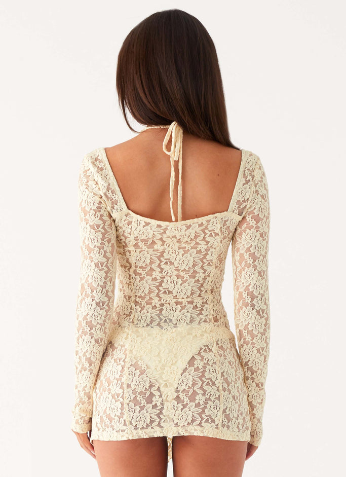 Rarri Lace Mini Dress - Ivory