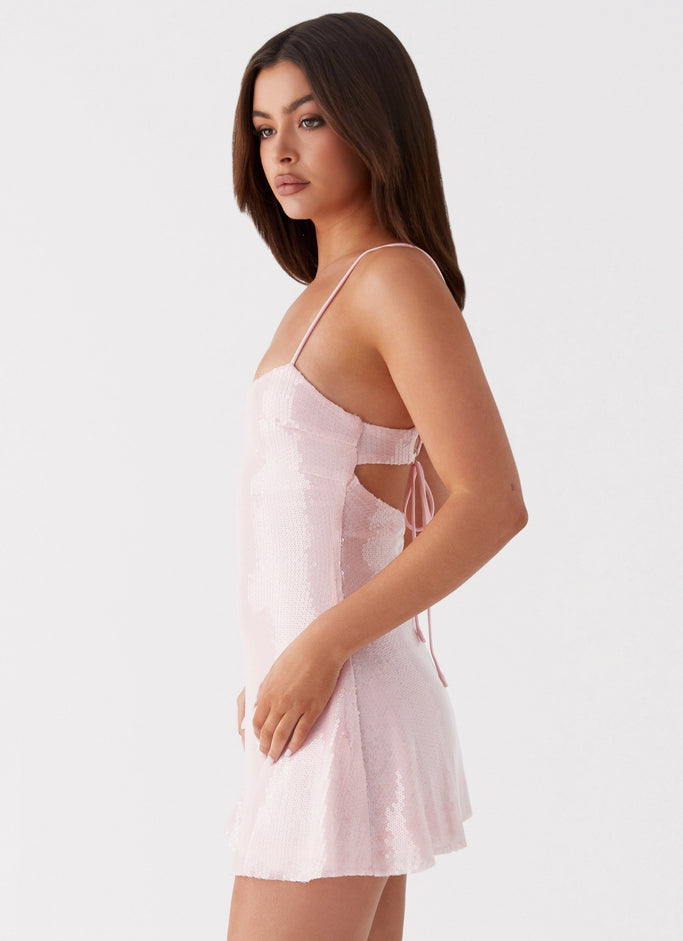 Paloma Blush Sequin Mini Dress - Pink