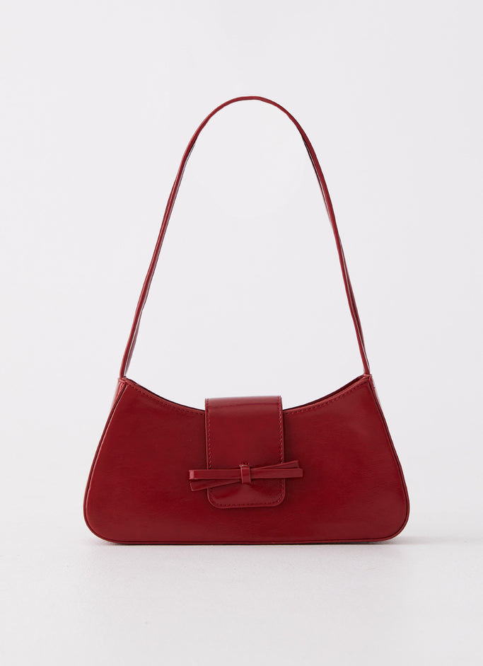 Cara Bow Shoulder Bag - Red