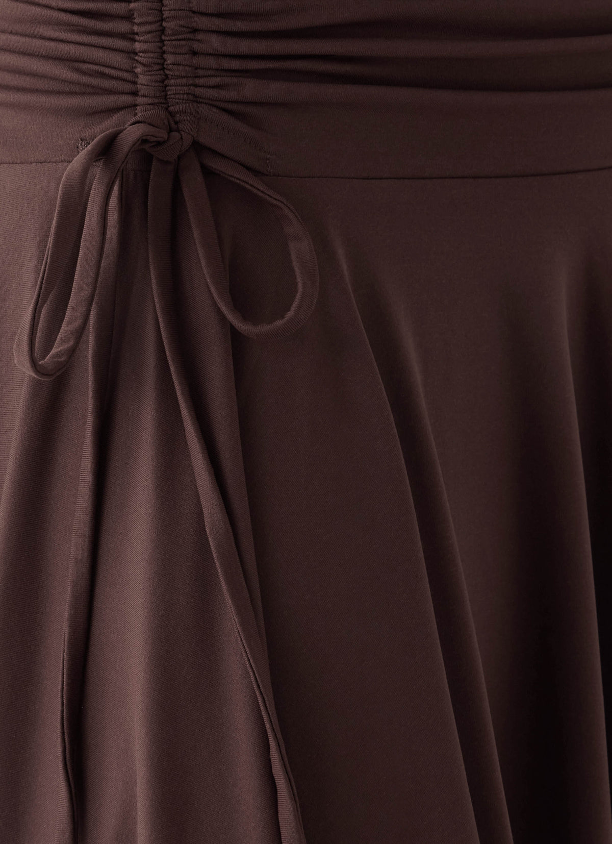 Perrie Asymmetrical Midi Skirt - Chocolate