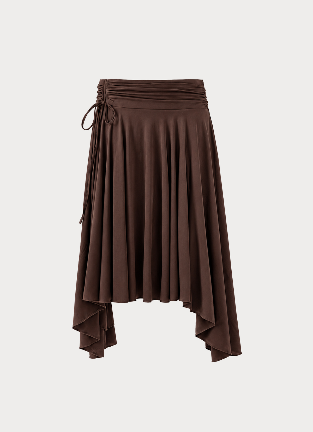 Perrie Asymmetrical Midi Skirt - Chocolate