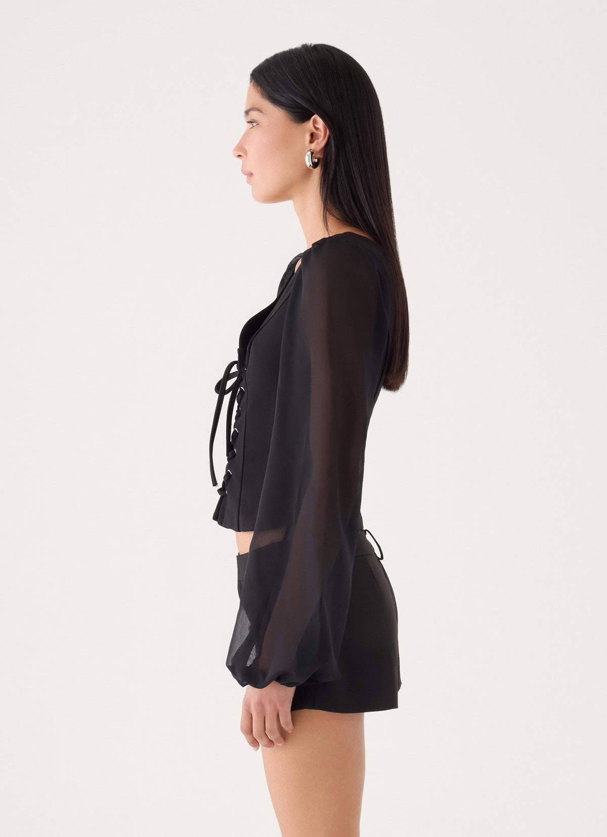 Phantom Long Sleeve Top - Black