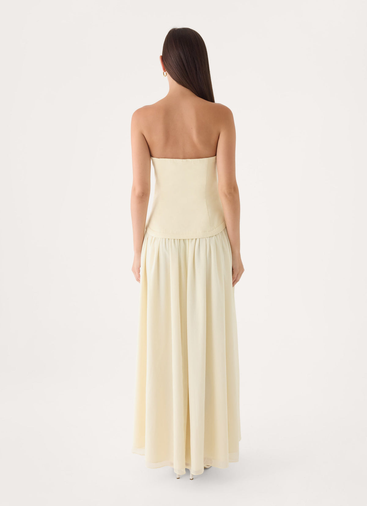 Pinky Up Maxi Dress - Butter Yellow