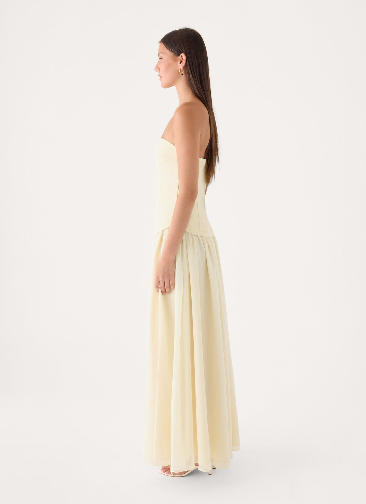 Pinky Up Maxi Dress - Butter Yellow