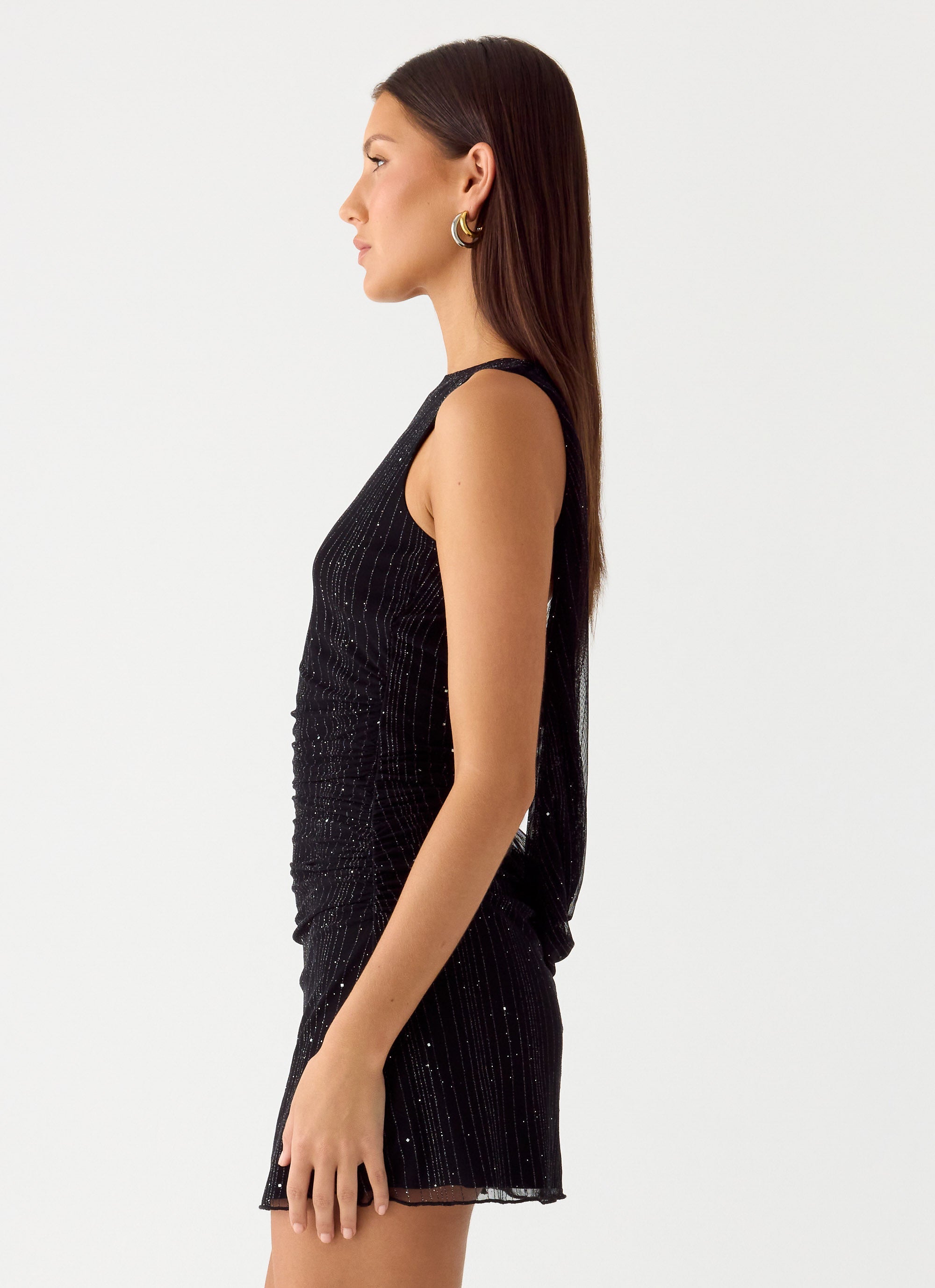 Portofino Sparkle Mesh Mini Dress