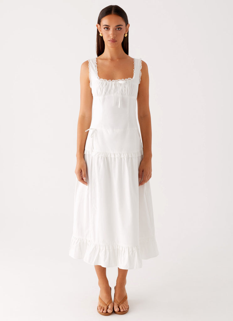 Quinn Midi Dress White 1 Peppermayo