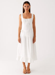 Quinn Midi Dress White 1 Peppermayo