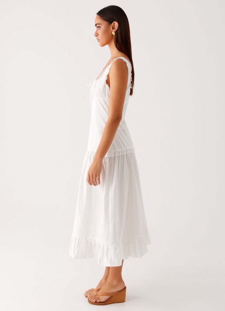 Quinn Midi Dress White 2 Peppermayo
