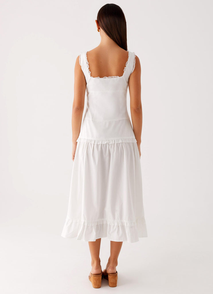 Quinn Midi Dress White 3 Peppermayo