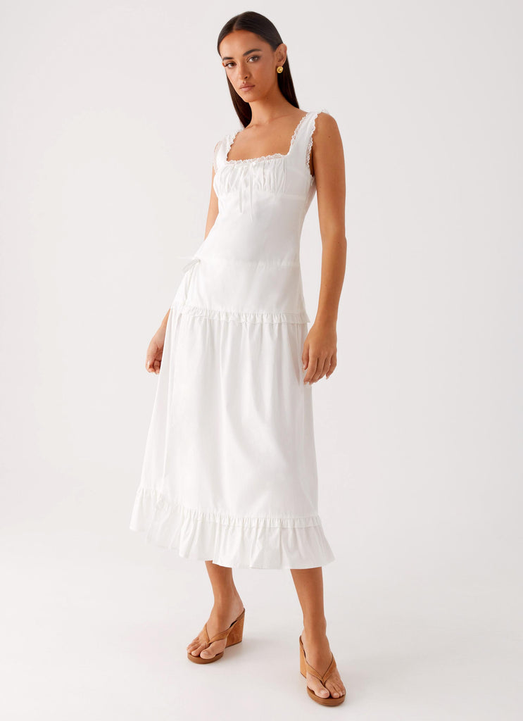 Quinn Midi Dress White 4 Peppermayo