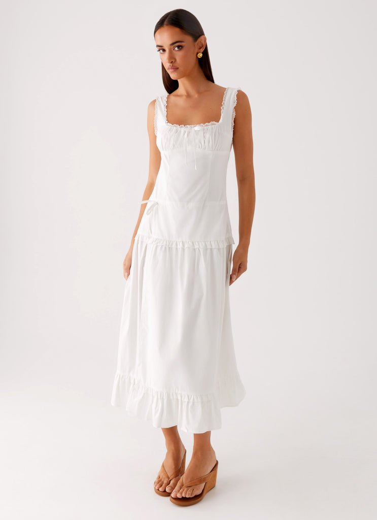 Quinn Midi Dress White 5 Peppermayo