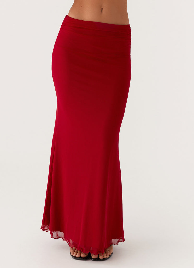 Rayne Maxi Skirt - Red