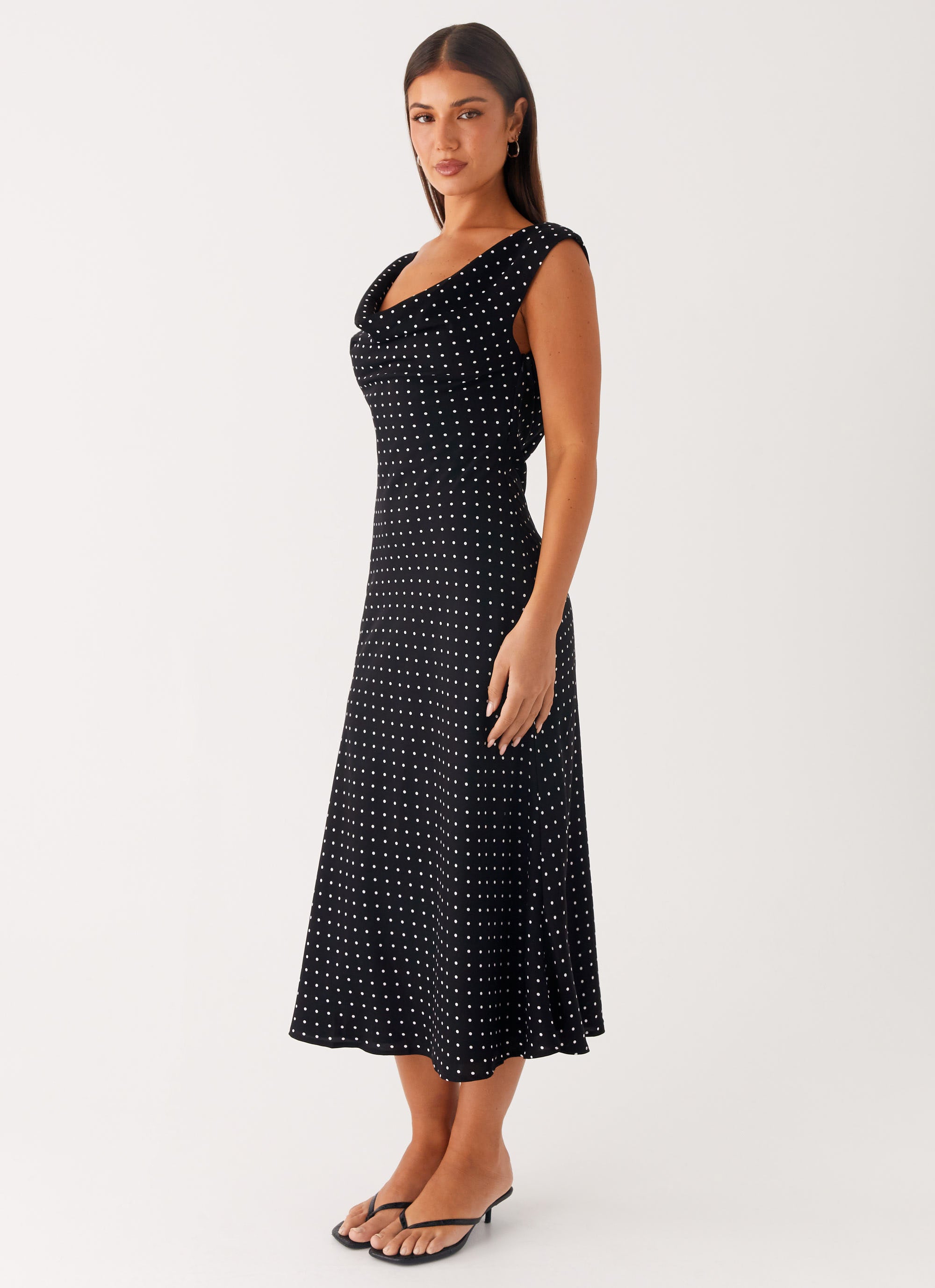 Maxi Model Role Model Maxi Dress - Black Polka Dot – Peppermayo UK