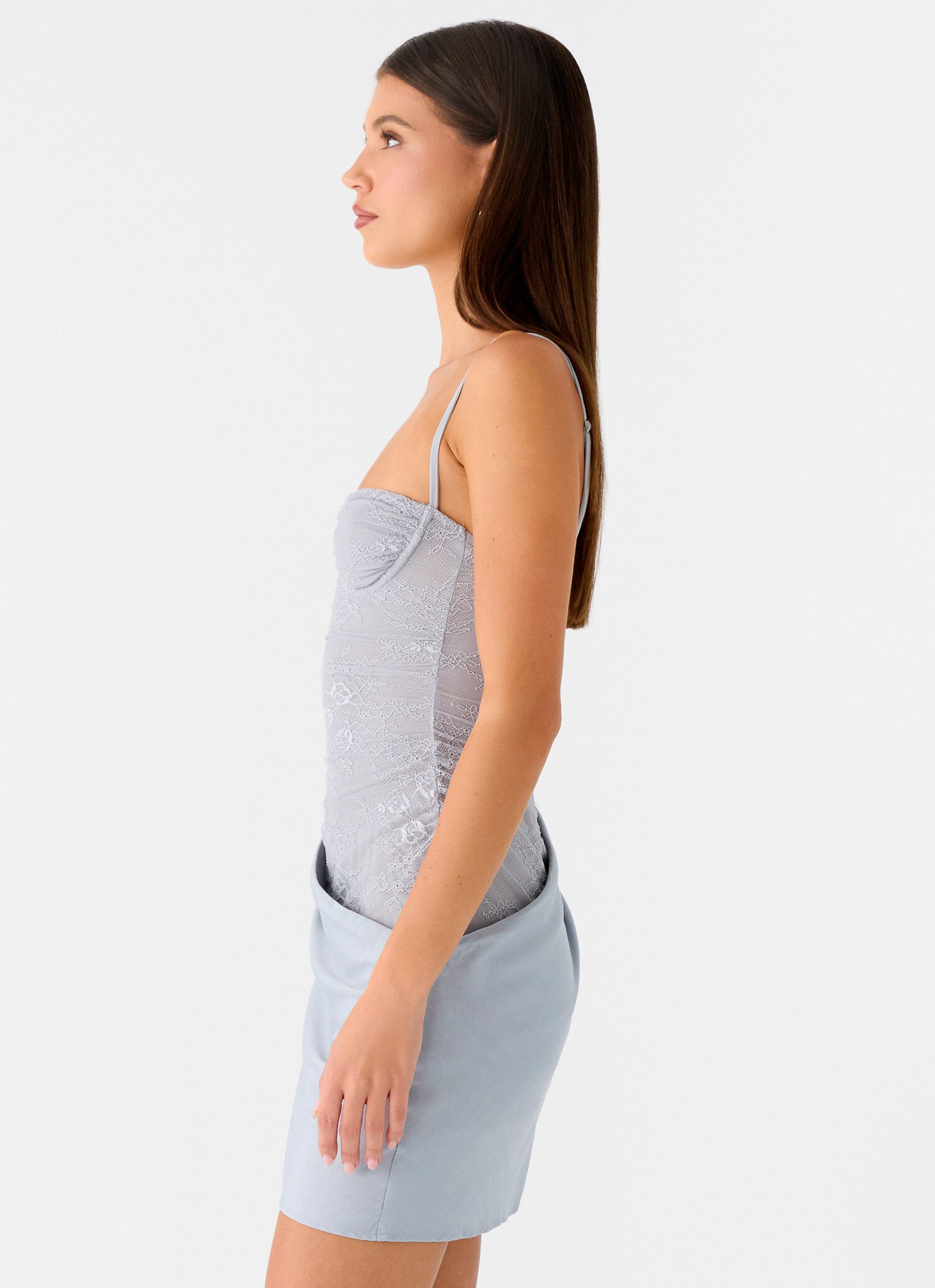 Romy Mini Dress - Grey – Peppermayo UK
