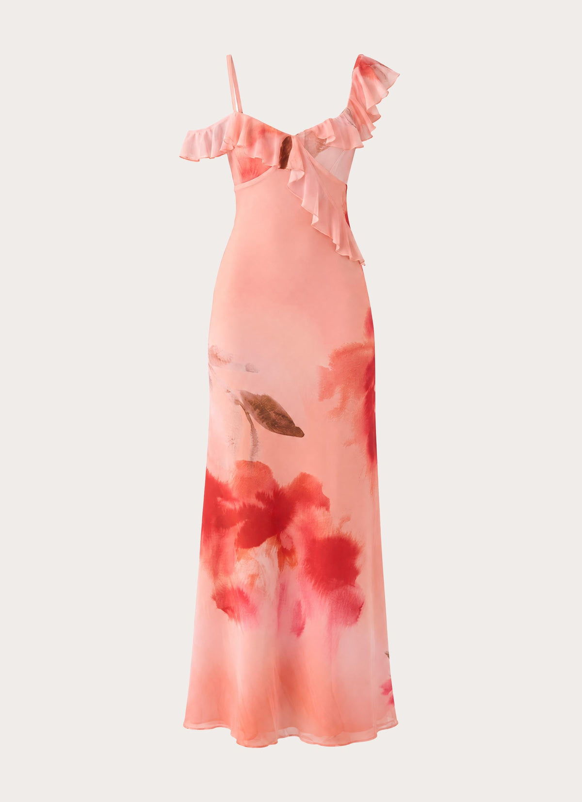 Rose Hour Maxi Dress - Peachy Floral Print