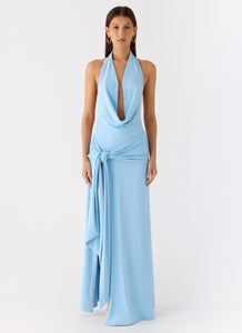 Rowan Ray Cowl Maxi Dress - Blue