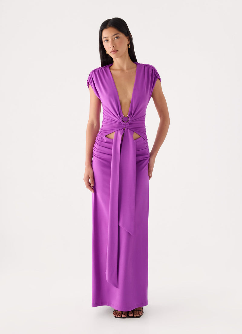 Salira Hardware Maxi Dress - Purple