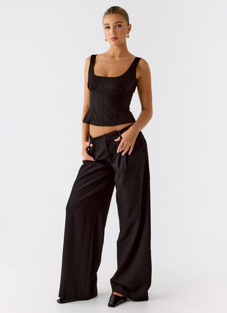 Samuel Low Rise Baggy Pants - Black