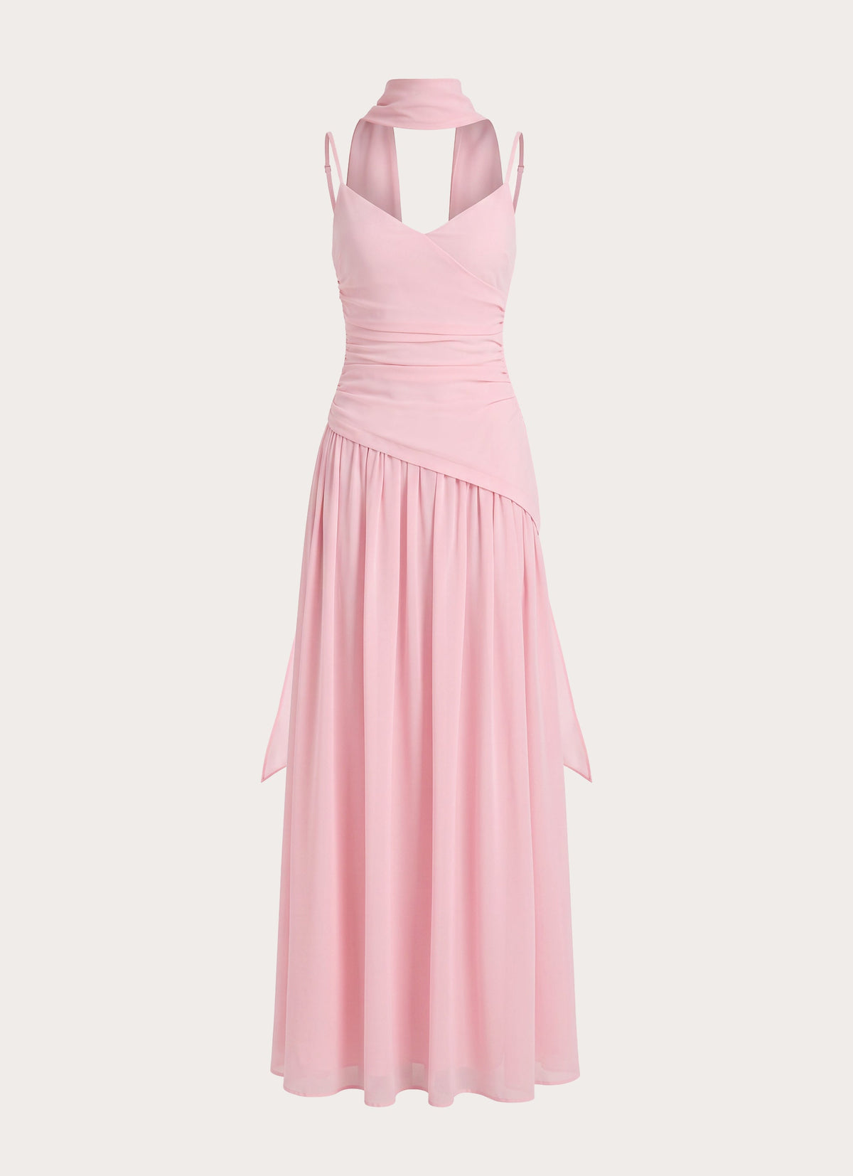 Sancha Scarf Maxi Dress - Soft Pink