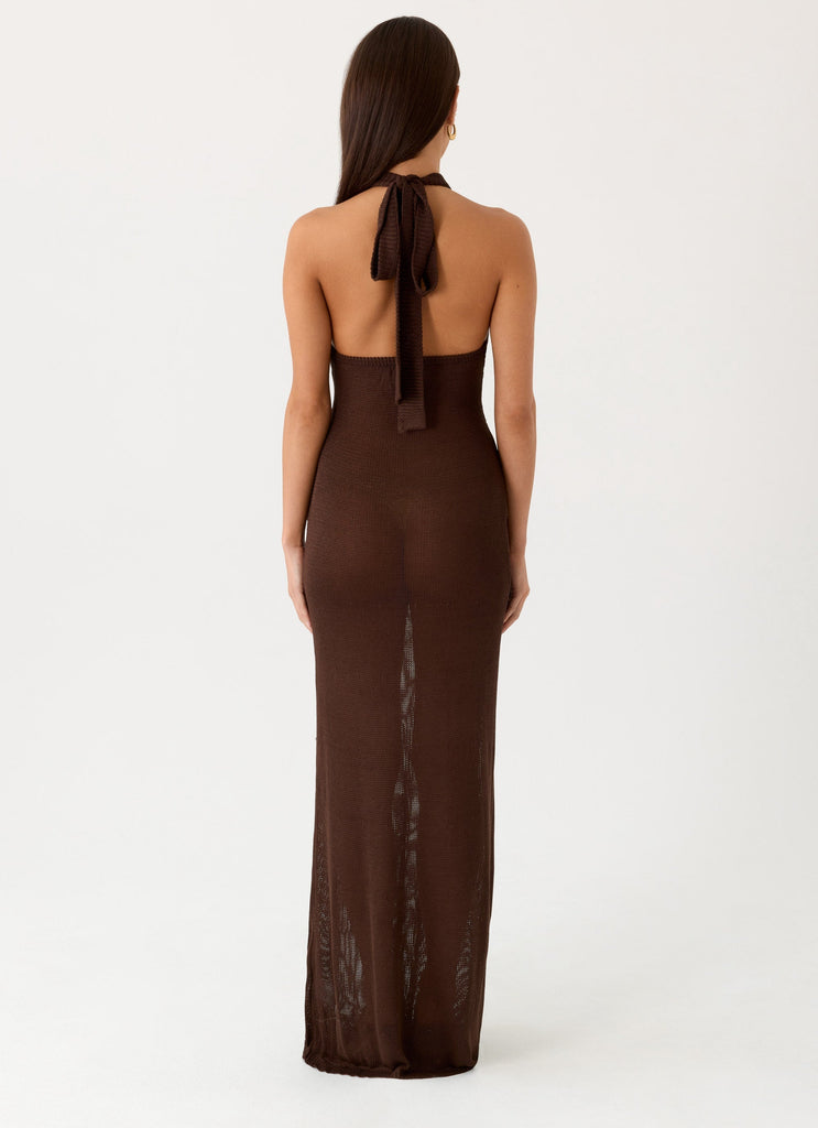 Saoirse Knit Maxi Dress - Chocolate