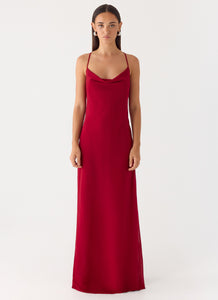Saria Maxi Dress - Deep Red
