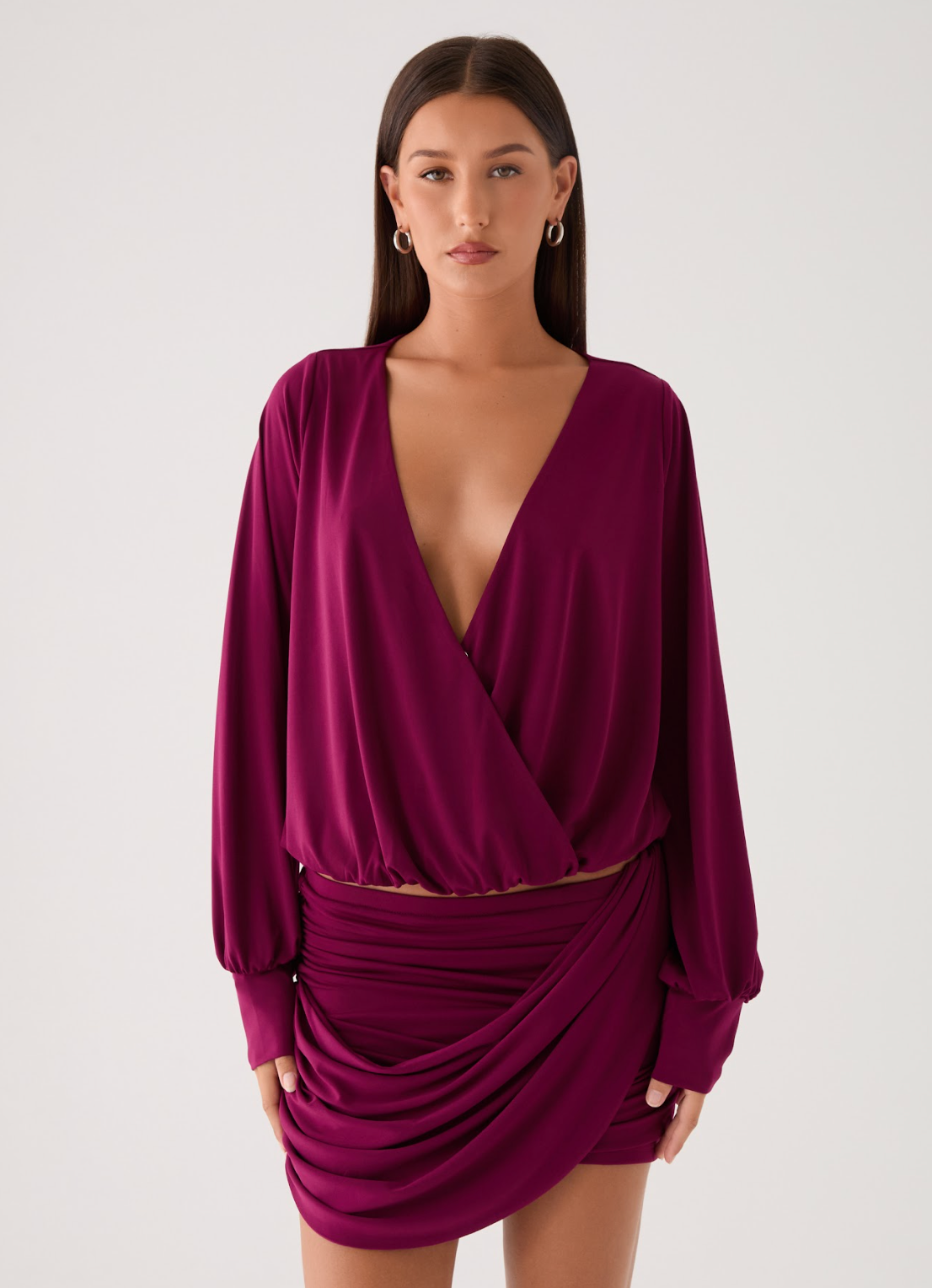 Ettah Long Sleeve Top - Plum