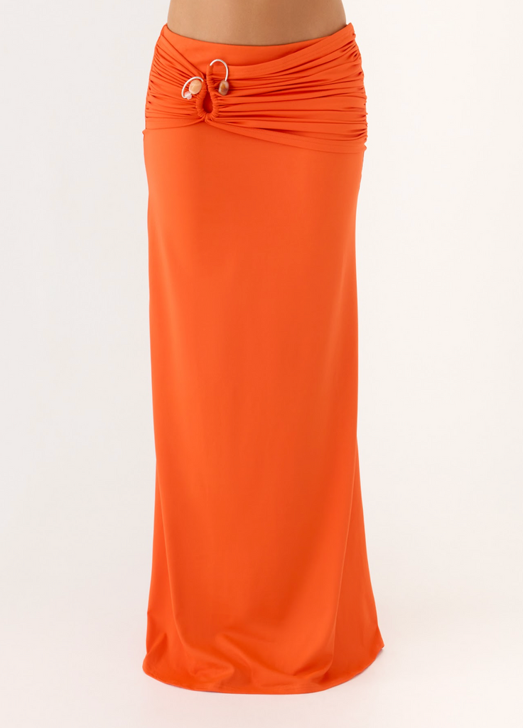 Selmah Hardware Maxi Skirt - Tangerine