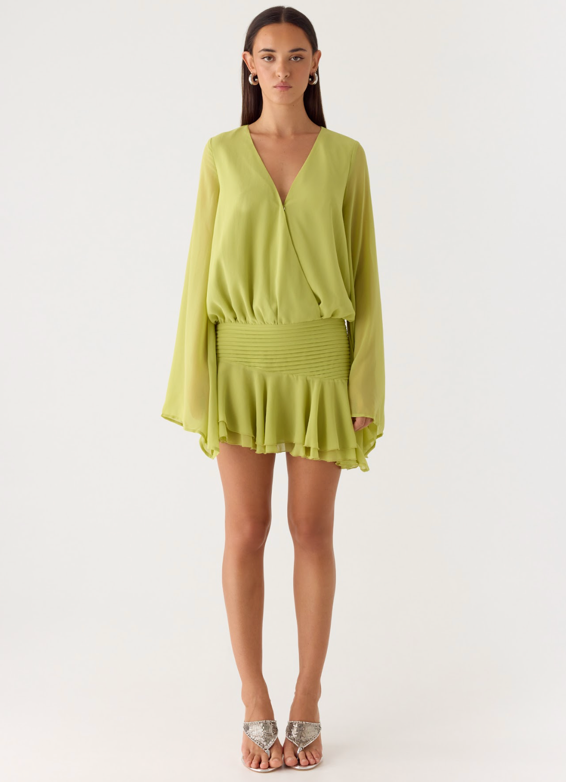 Solo In Soho Mini Dress - Lime