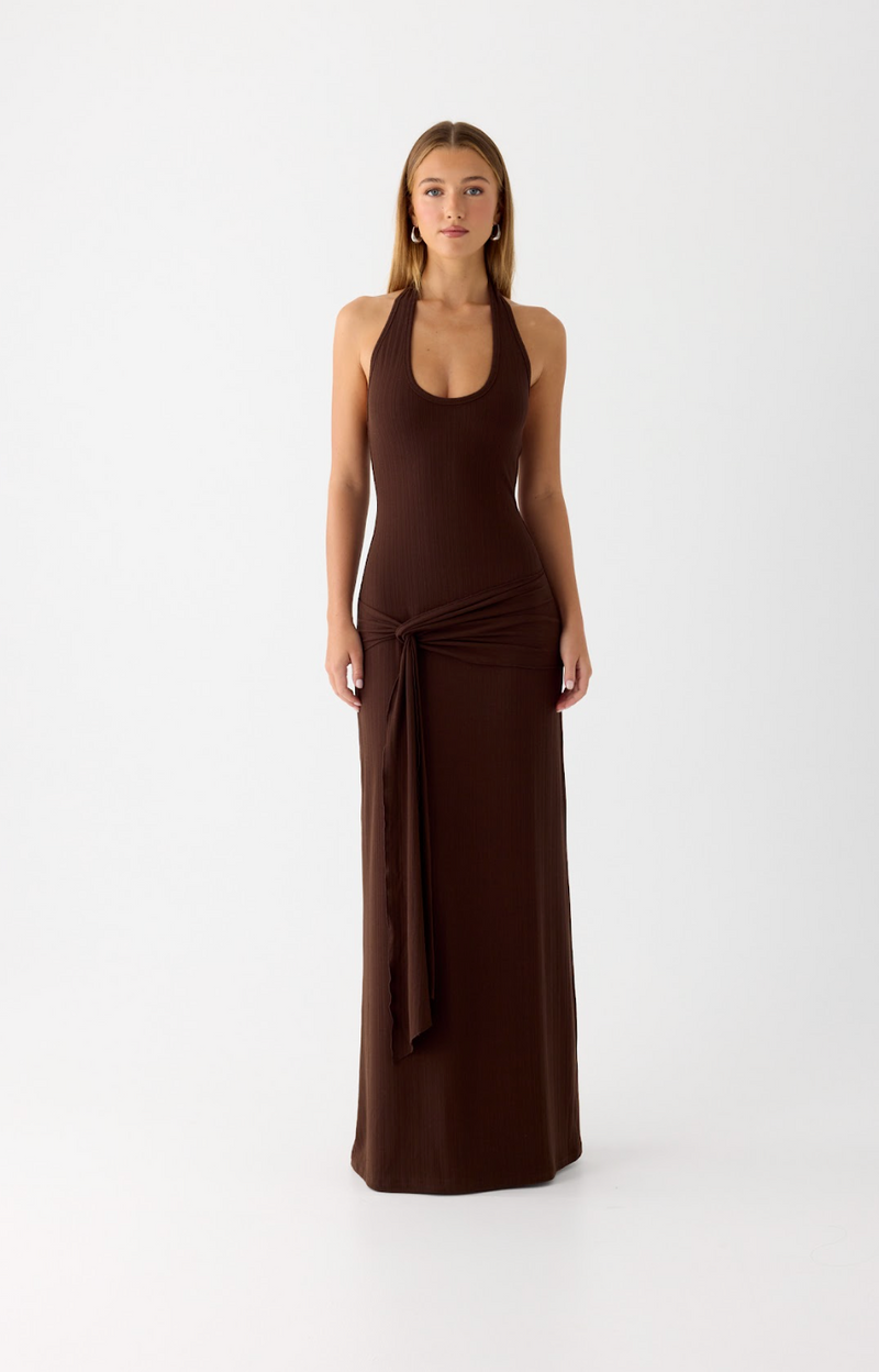 Vedetta Maxi Dress - Chocolate