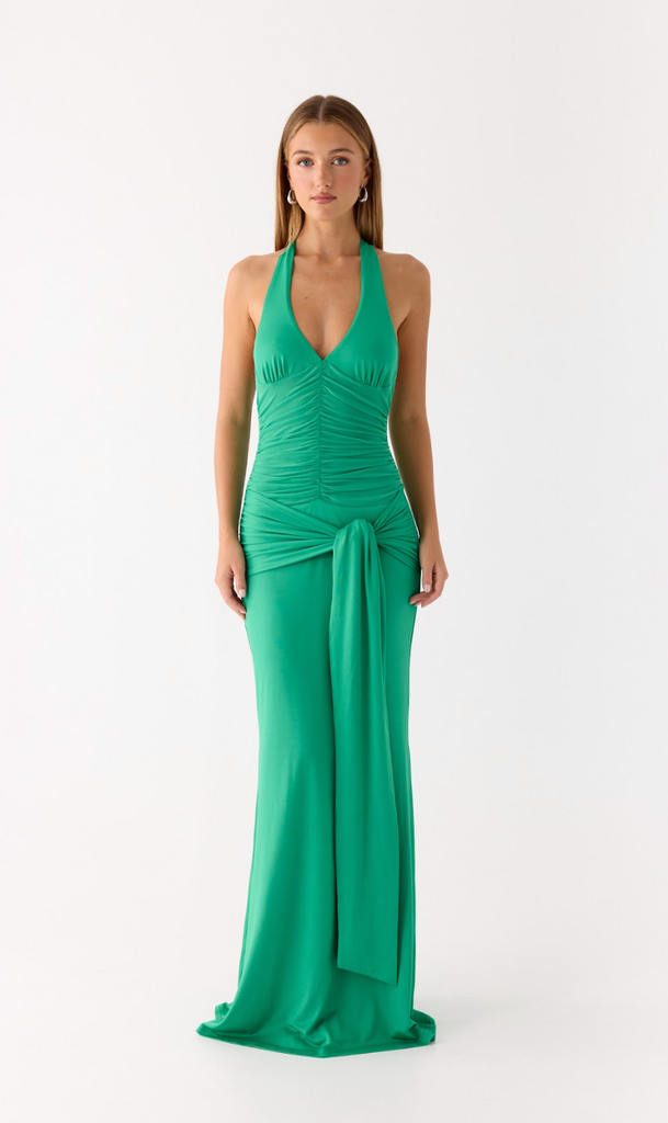 Tylan Halter Maxi Dress - Emerald Green