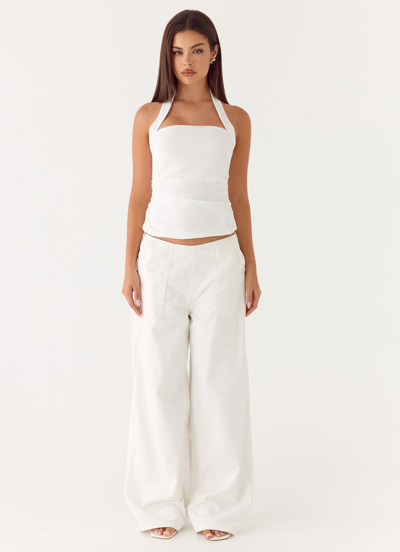 Seethal Low Rise Pants - White