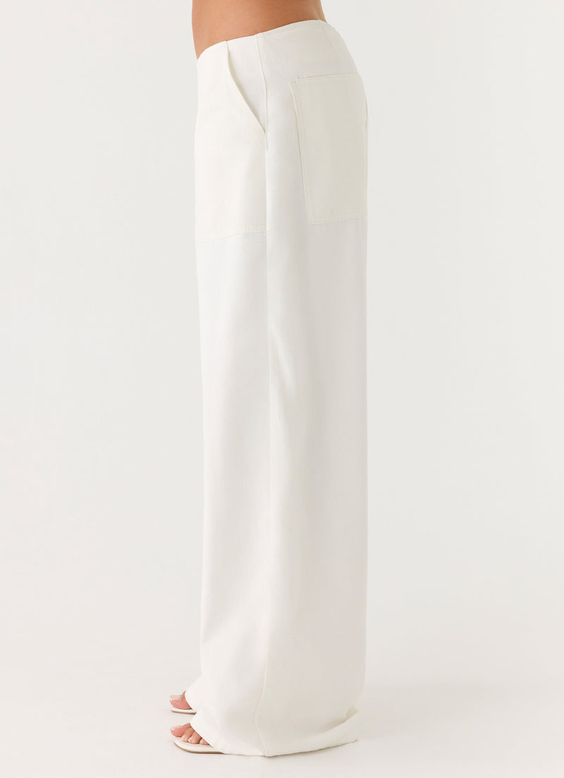 Seethal Low Rise Pants - White