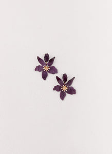 Siesta Flower Earrings - Purple