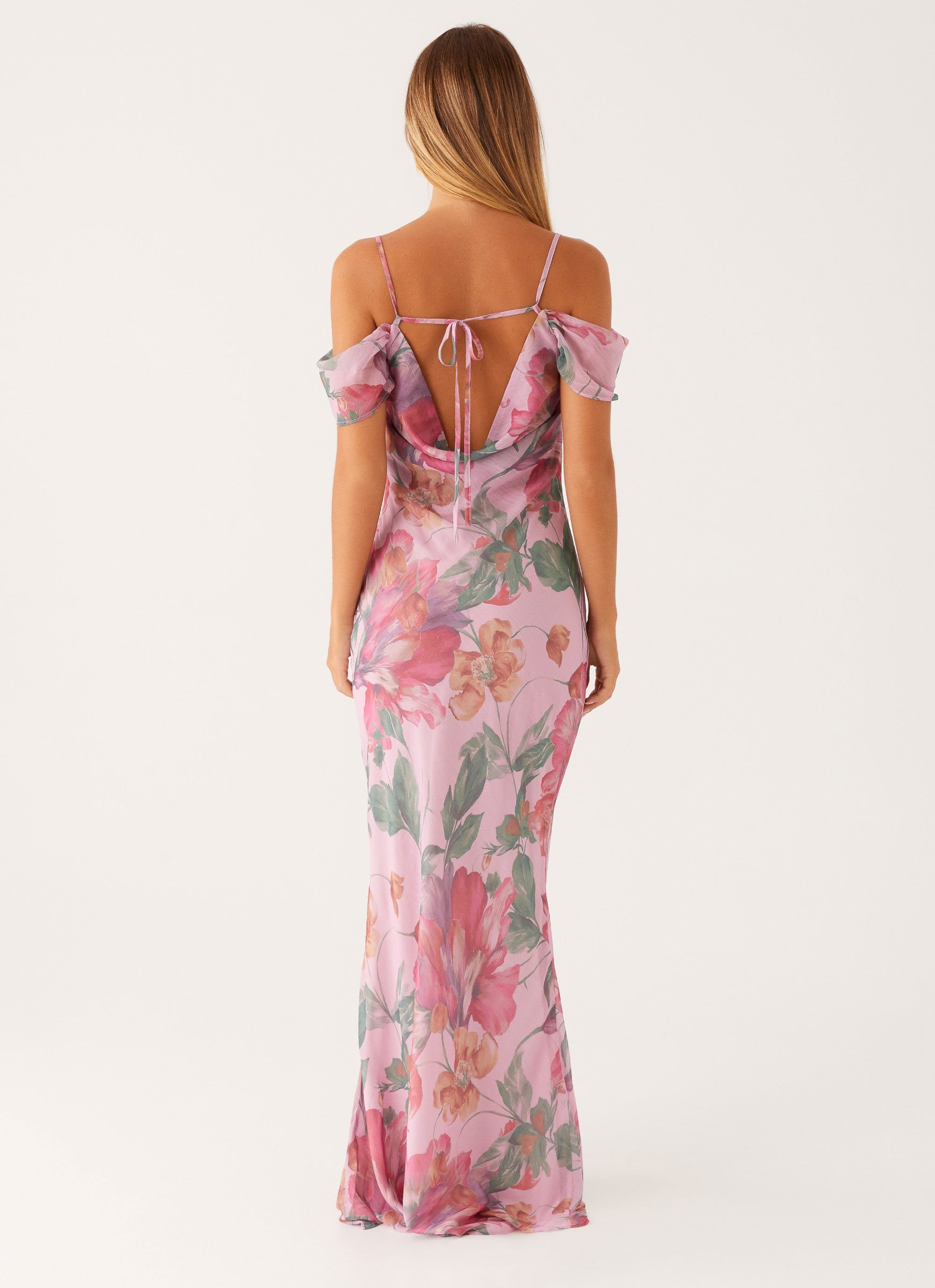 Seline Maxi Dress - Pink Floral – Peppermayo UK
