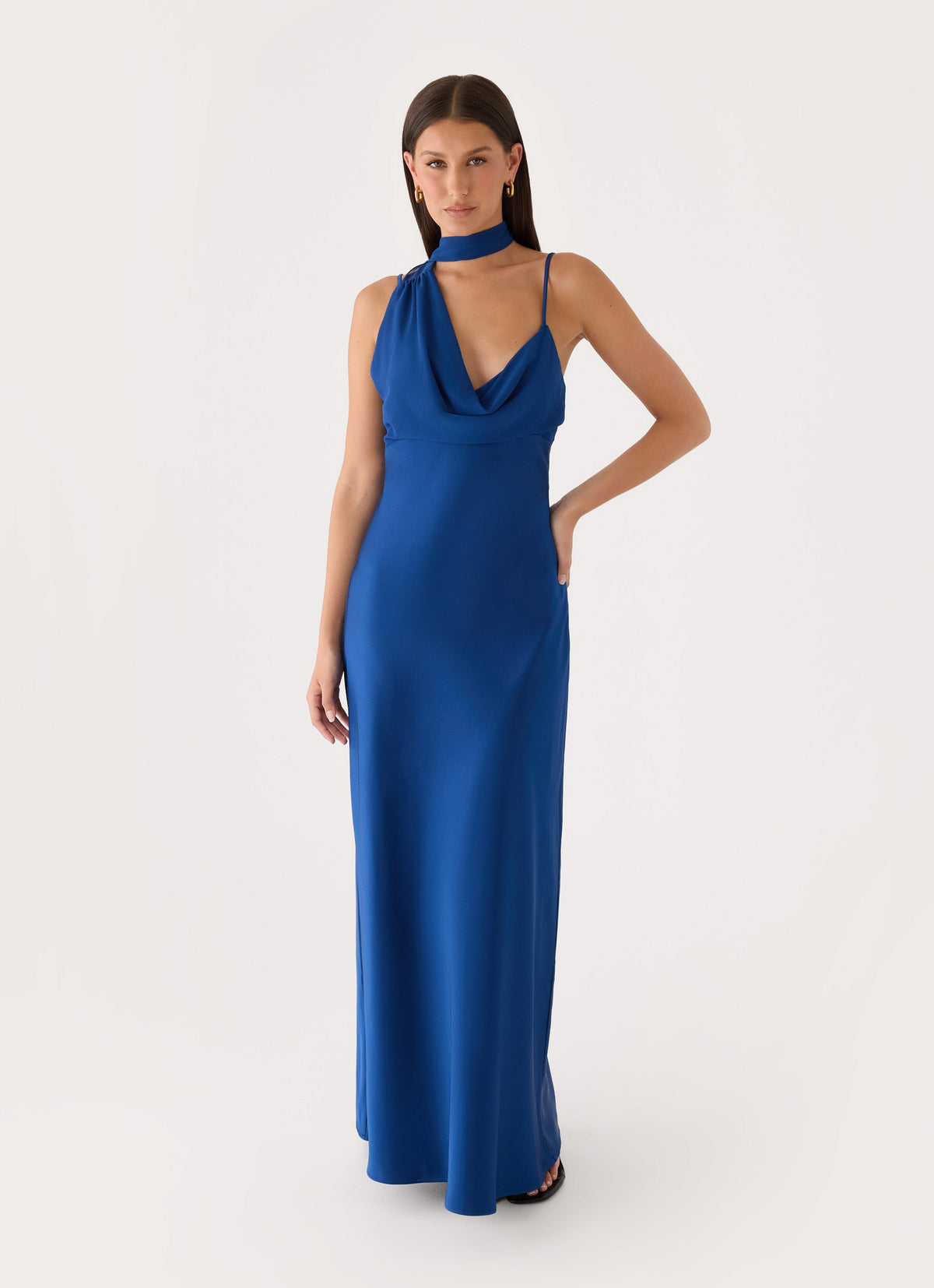 Seraphida Scarf Maxi Dress - Navy