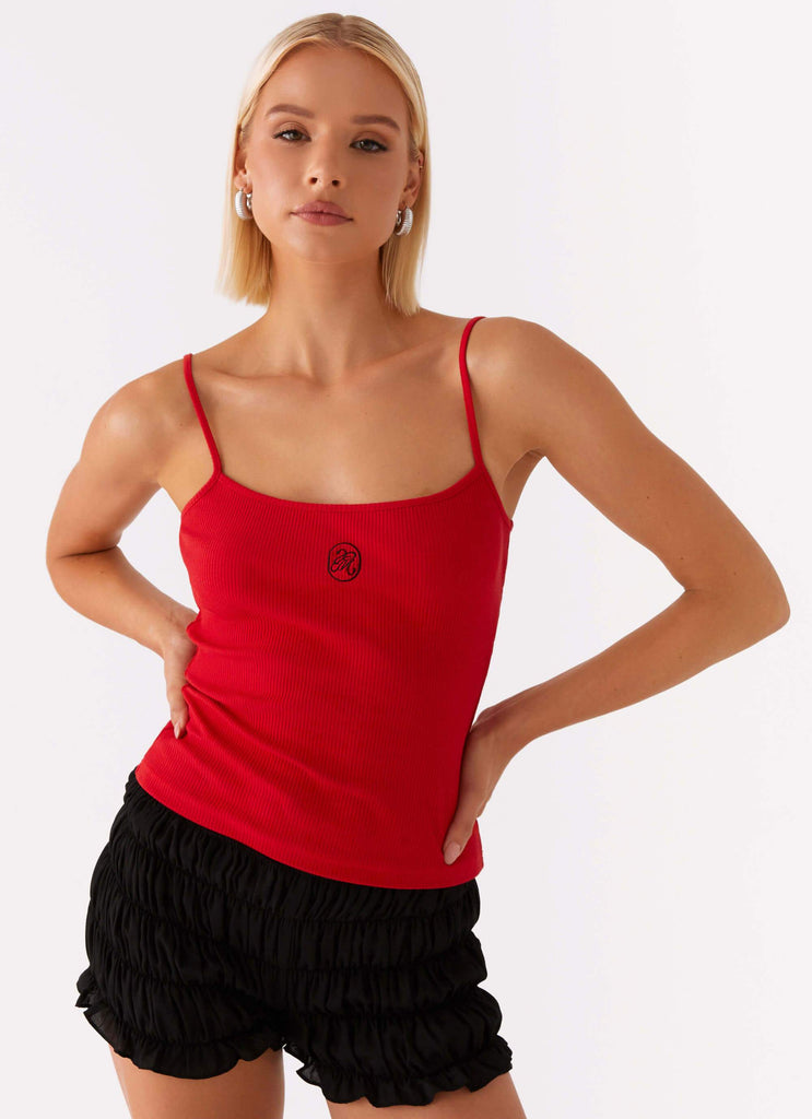 Signature Monogram Cami - Red