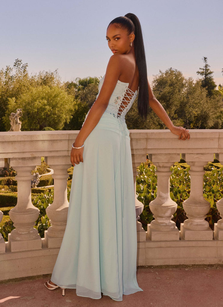 Solaire Strapless Corset Top - Pistachio