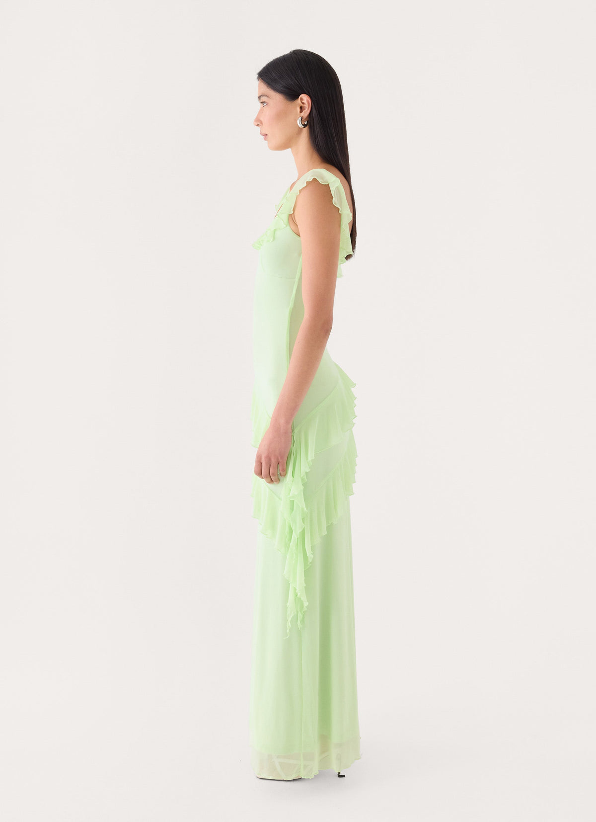 Soreline Ruffle Maxi Dress - Soft Lime