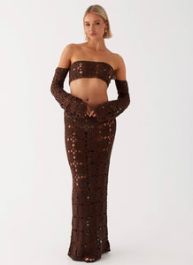 Womens Tonnie Floral Mini Skirt  in the colour  Brown Floral in front of the colour light grey