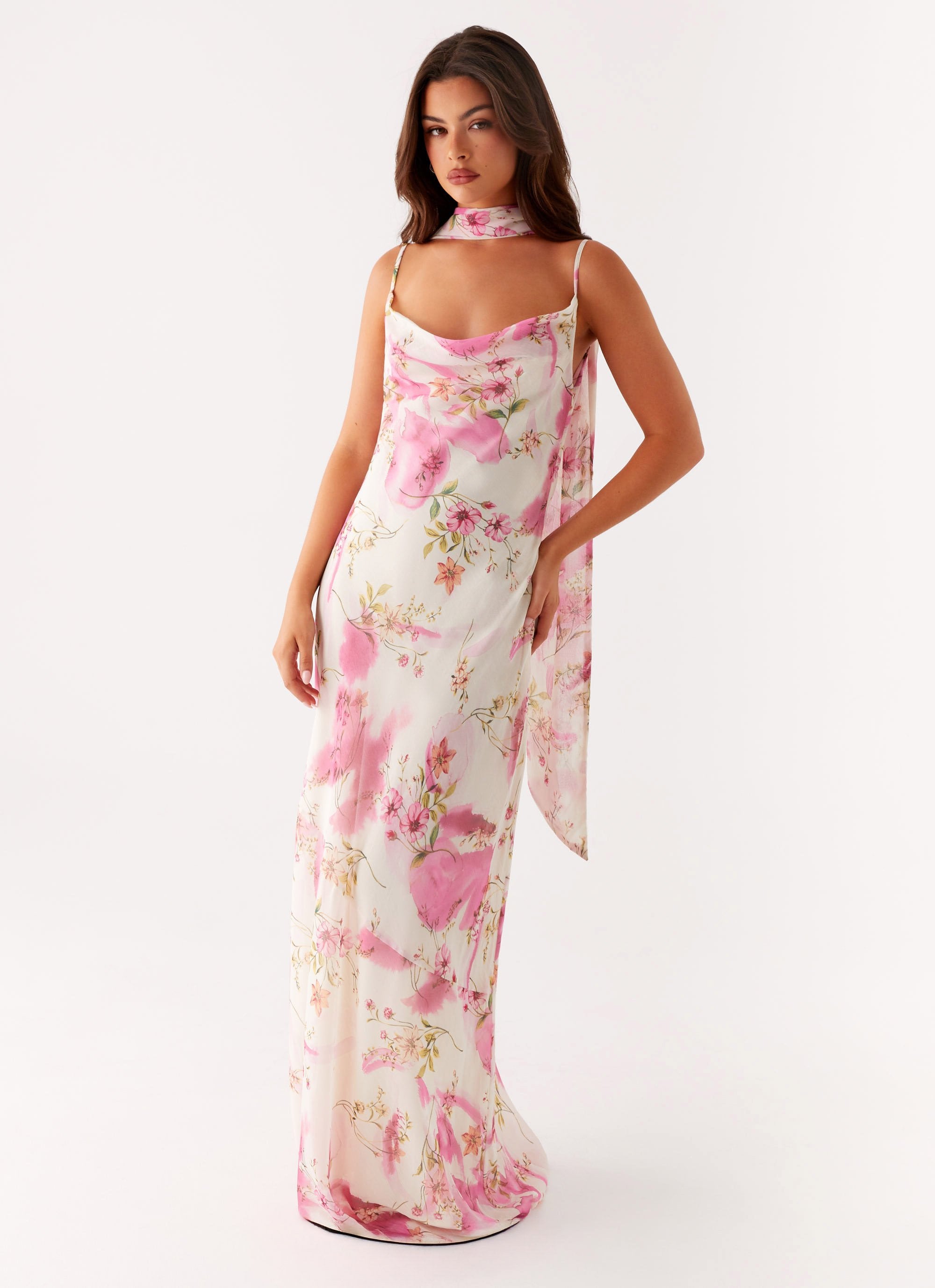 Spencer Maxi Dress - Ivory Floral Print – Peppermayo UK